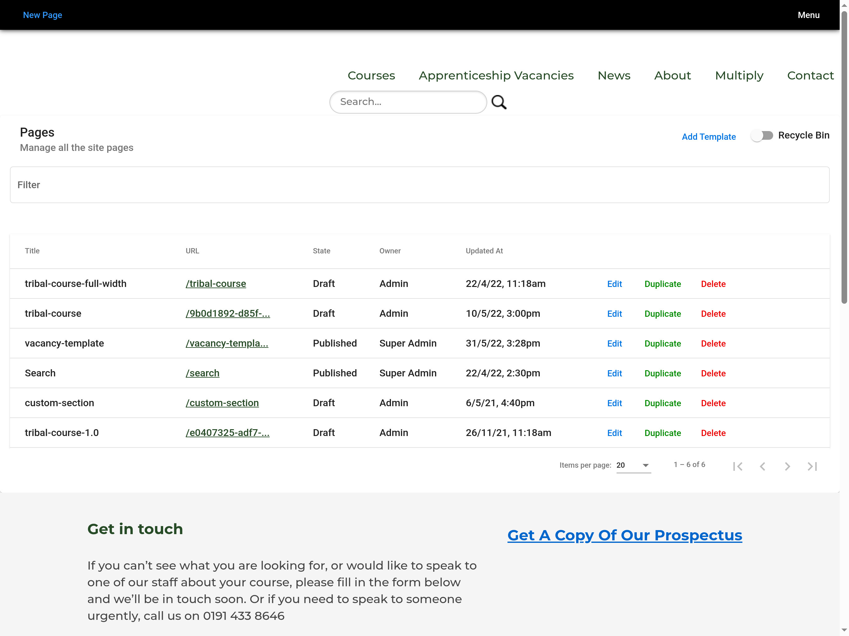 Page Builder Templates
